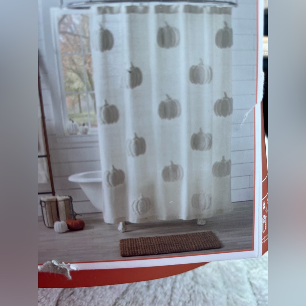 Pumpkin shower curtain